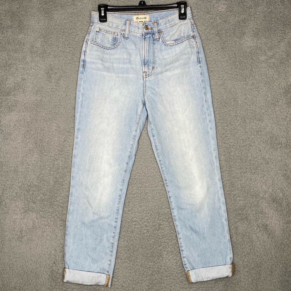 Madewell womens 25 The Perfect Vintage Jean light wash straight leg high waist